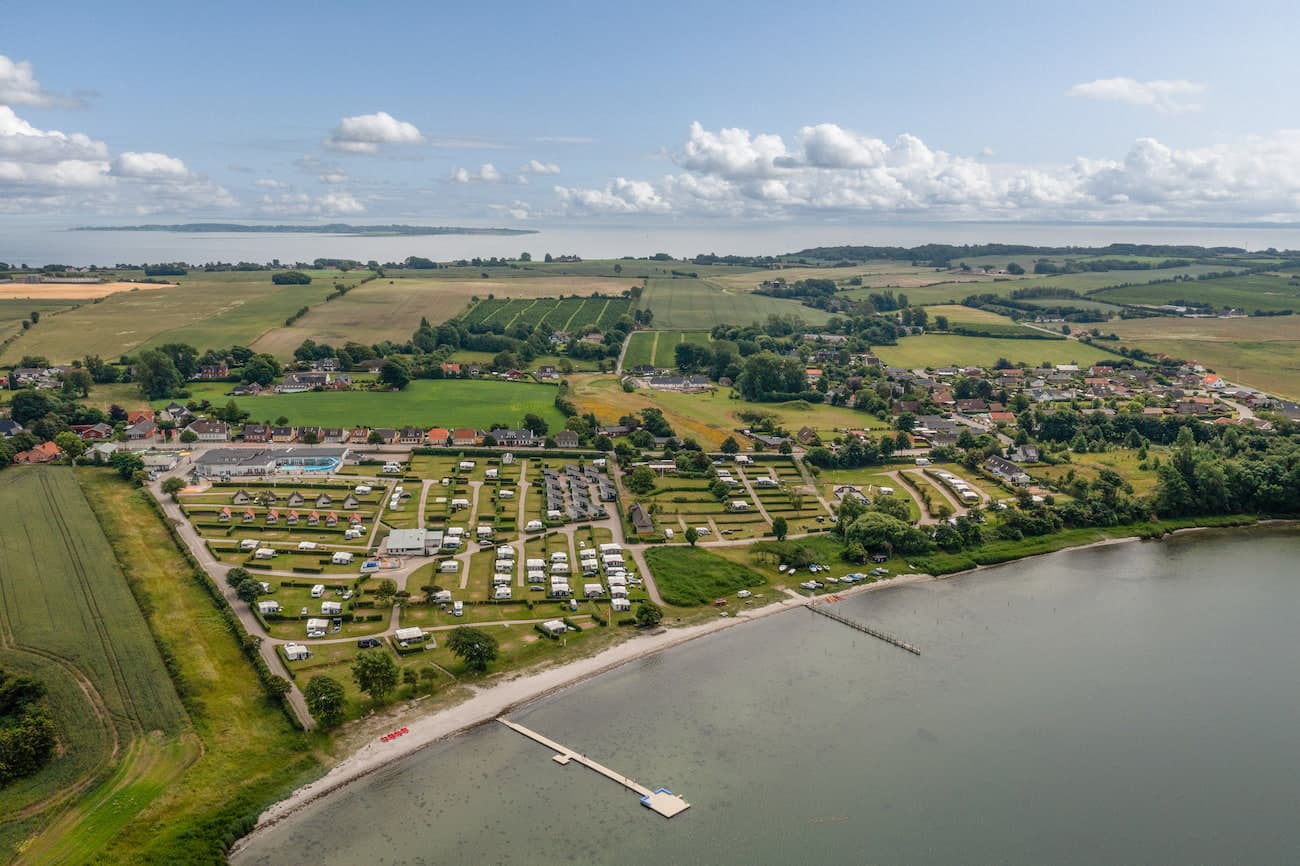 Camping pitches overlooking the South Funen Archipelago