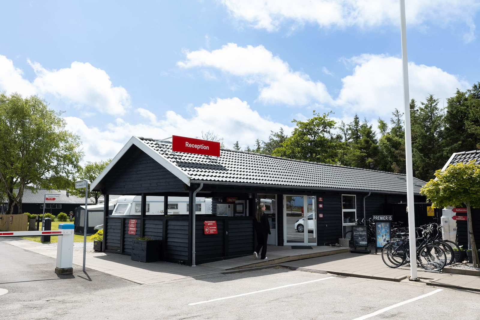 Accessible toilet and shower facilities in a service building at First Camp Grenen Strand