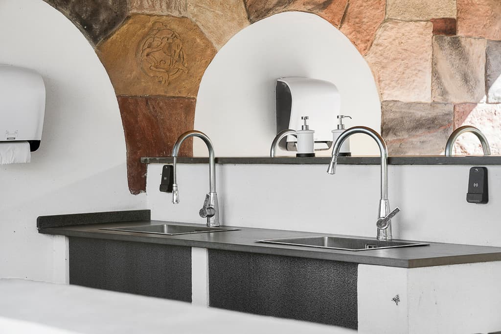 Family bathrooms and accessible facilities at First Camp Hasmark Strand