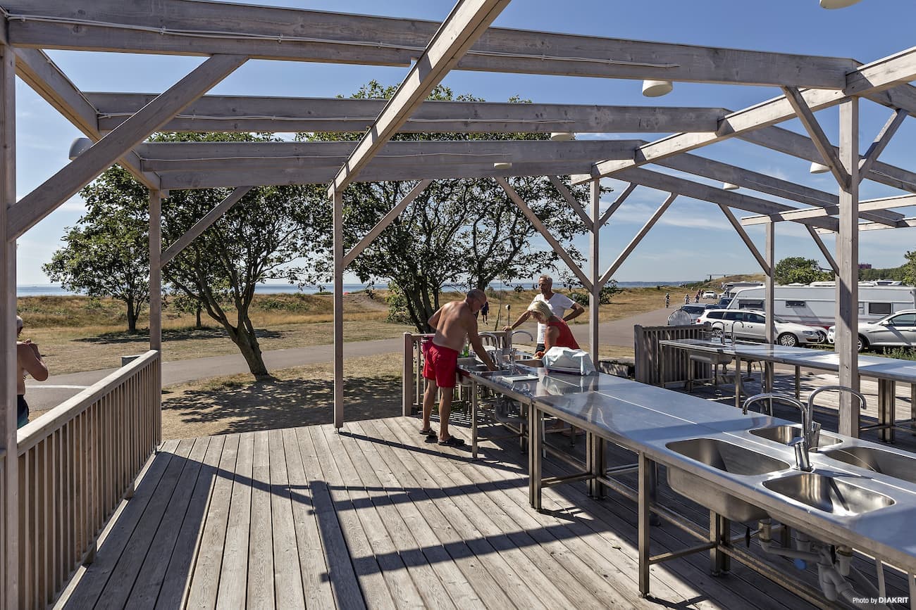 Caravan pitch with electricity in southern Sweden