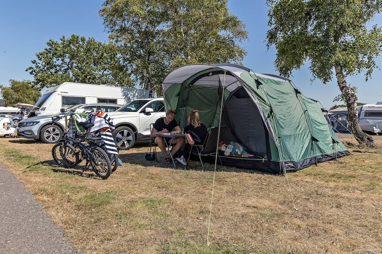 Tent pitch near the beach in Helsingborg
