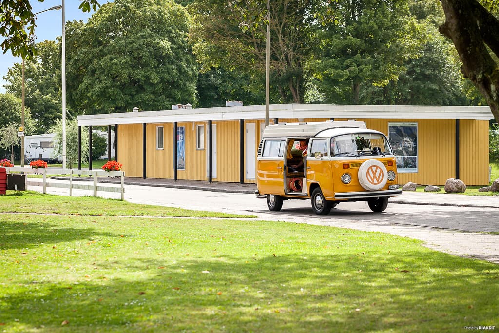 Camping service building at First Camp Sibbarp in Malmö