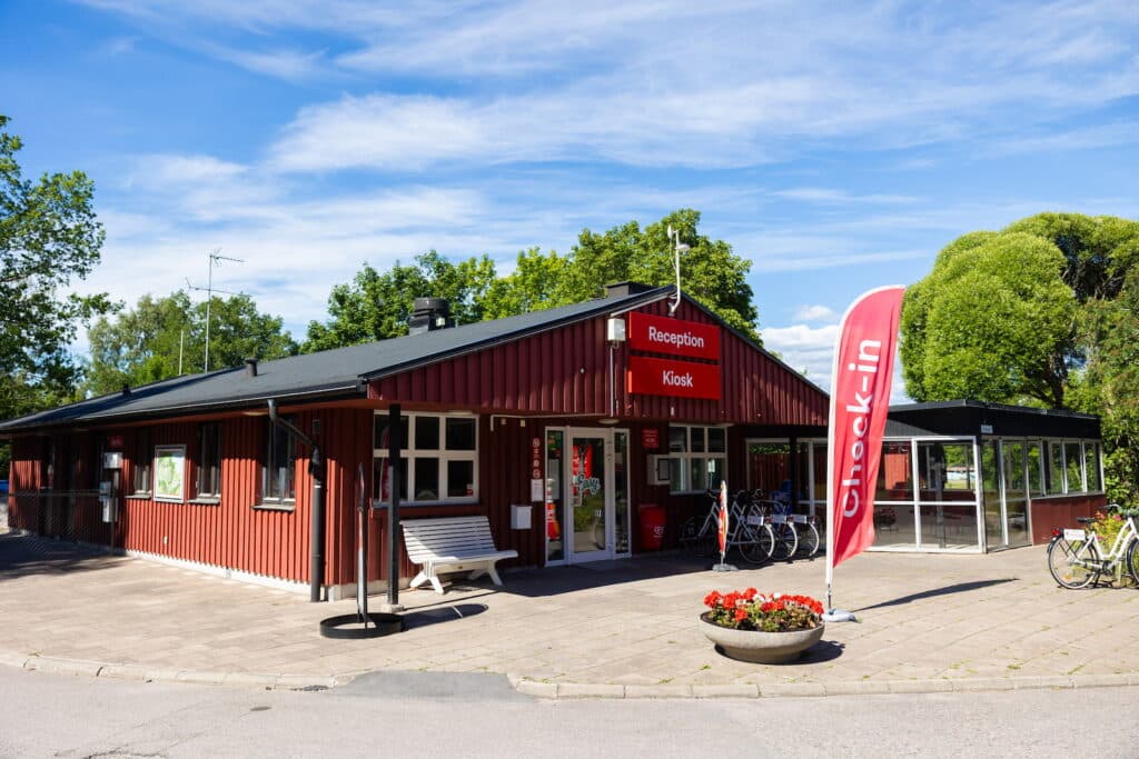 Receptionen på campingen i Linköping