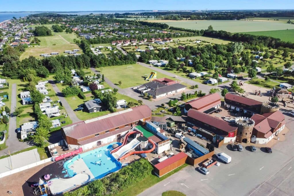Overview of the campsite at First Camp Hasmark Strand on Fyn