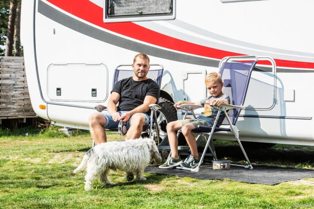 camping with dog