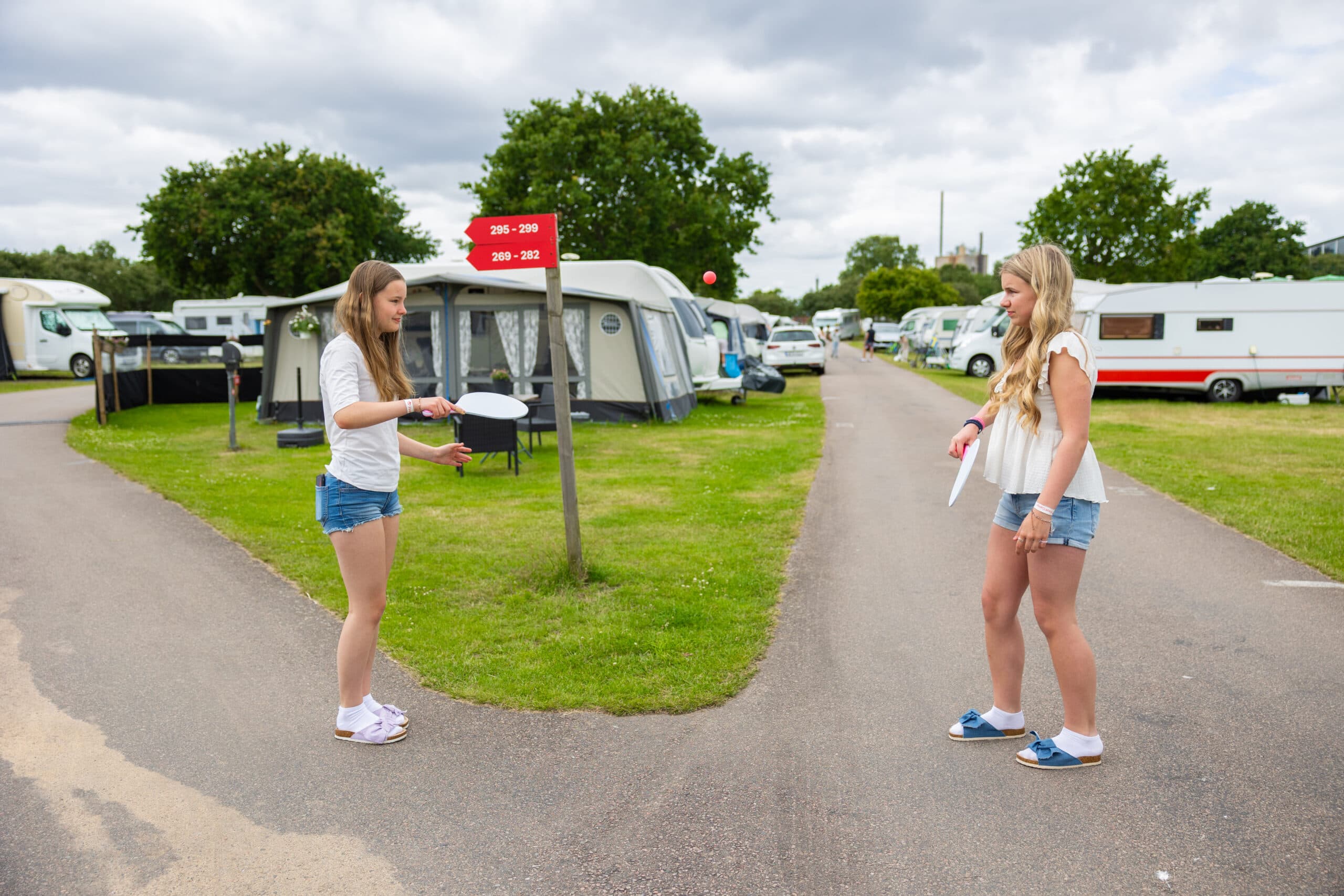 Overview of camping pitches at Råå Vallar in Sweden